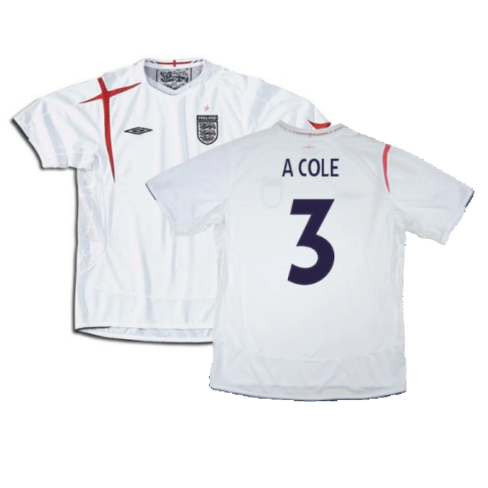 England 2005-2007 Home Shirt (XXL) (Mint) (A COLE 3)