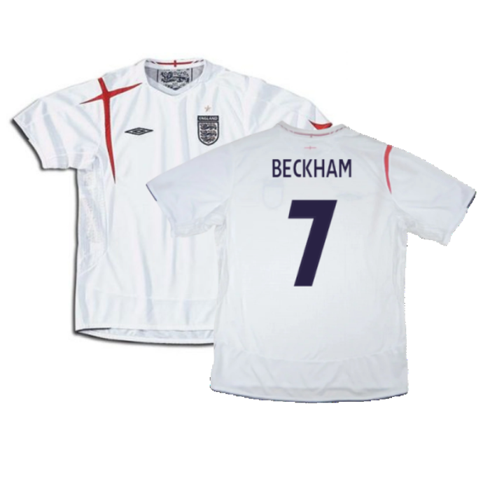 England 2005-2007 Home Shirt (Excellent) (XXL) (Excellent) (BECKHAM 7)