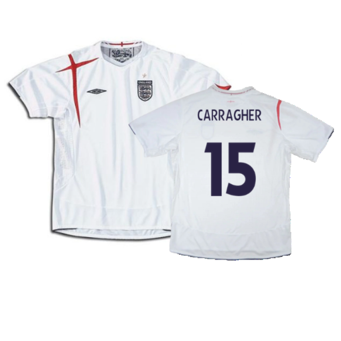 England 2005-2007 Home Shirt  (XL) (Excellent) (CARRAGHER 15)