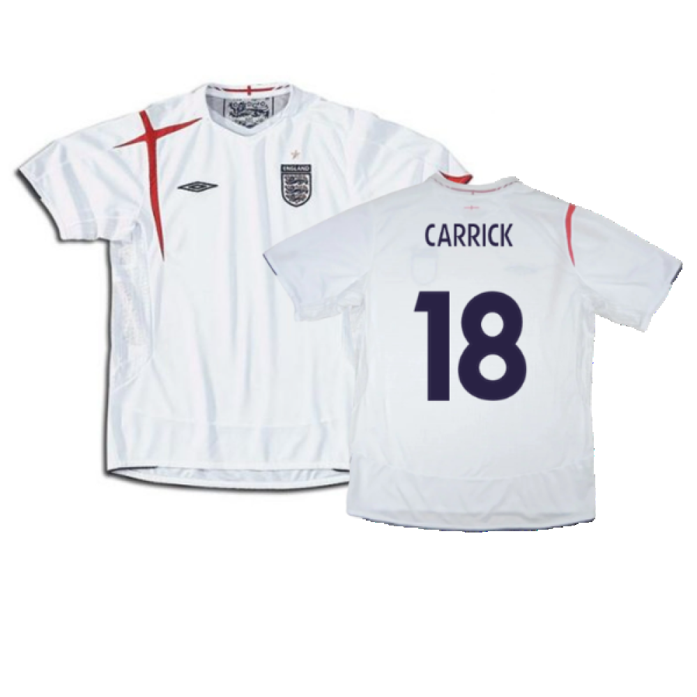 England 2005-2007 Home Shirt (XXL) (Good) (CARRICK 18)_0