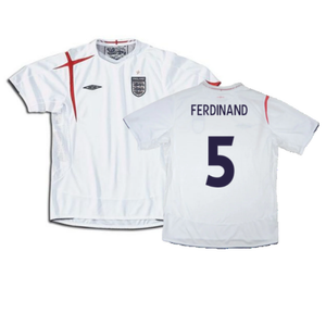 England 2005-2007 Home Shirt (XL) (Excellent) (FERDINAND 5)_0