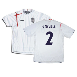 England 2005-2007 Home Shirt (XXL) (Mint) (G NEVILLE 2)_0