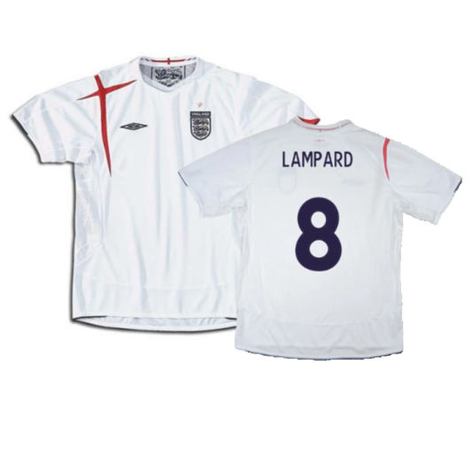 England 2005-2007 Home Shirt (XL) (Good) (LAMPARD 8)_0