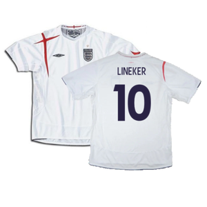 England 2005-07 Home Shirt (XL) (Excellent) (LINEKER 10)_0