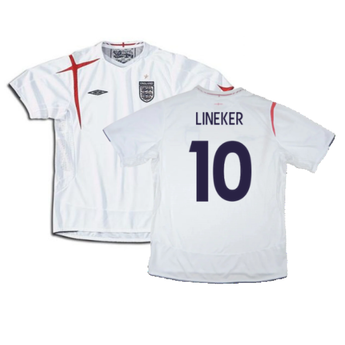 England 2005-2007 Home Shirt (XXL) (Very Good) (Very Good) (LINEKER 10)