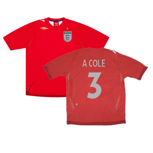 England 2006-08 Away Shirt (XL) (A COLE 3) (Good)_0