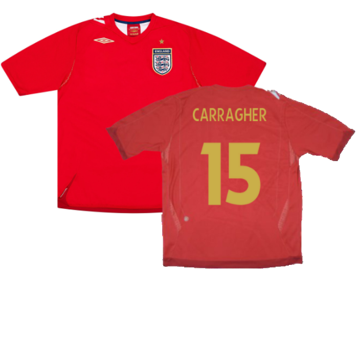 England 2006-08 Away Shirt (Very Good) (CARRAGHER 15)