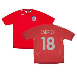 England 2006-08 Away Shirt (XL) (CARRICK 18) (Good)_0