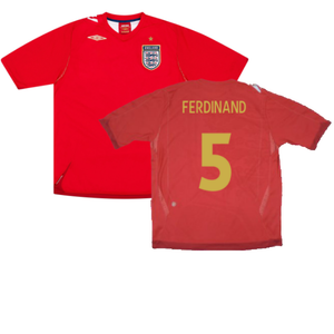 England 2006-08 Away Shirt (XL) (Excellent) (FERDINAND 5)_0