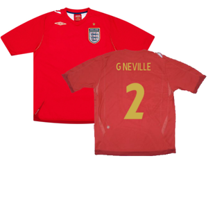 England 2006-08 Away Shirt (S) (Very Good) (G NEVILLE 2)_0