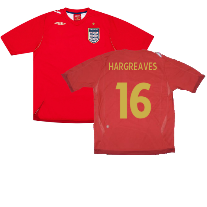 England 2006-08 Away Shirt (L) (Excellent) (HARGREAVES 16)