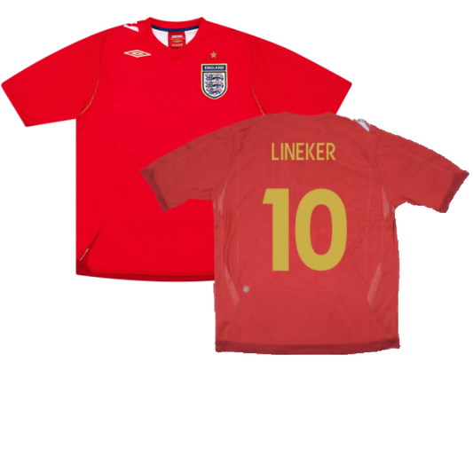 England 2006-08 Away Shirt (XL) (Good) (LINEKER 10)_0