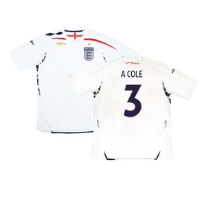 England 2007-09 Home Shirt (Very Good) (A COLE 3)_0