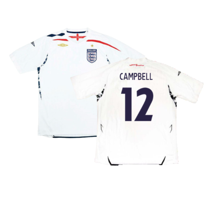 England 2007-09 Home Shirt (L) (Very Good) (CAMPBELL 12)