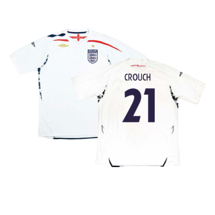 England 2007-09 Home Shirt (Excellent) (CROUCH 21)