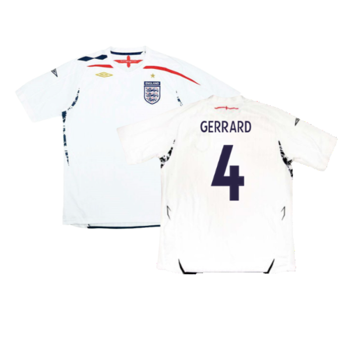 England 2007-09 Home Shirt (Good) (GERRARD 4)