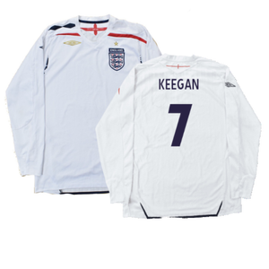 England 2007-09 Long Sleeve Home Shirt (XXL) (Very Good) (KEEGAN 7)_0