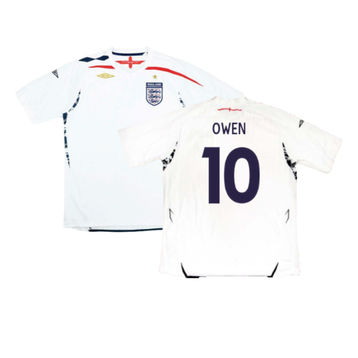 England 2007-09 Home Shirt (L) (Very Good) (OWEN 10)