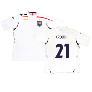 England 2007-2009 Home Shirt (XL) (CROUCH 21) (Good)_0