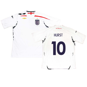 England 2007-2009 Home Shirt (XL) (HURST 10) (Good)_0