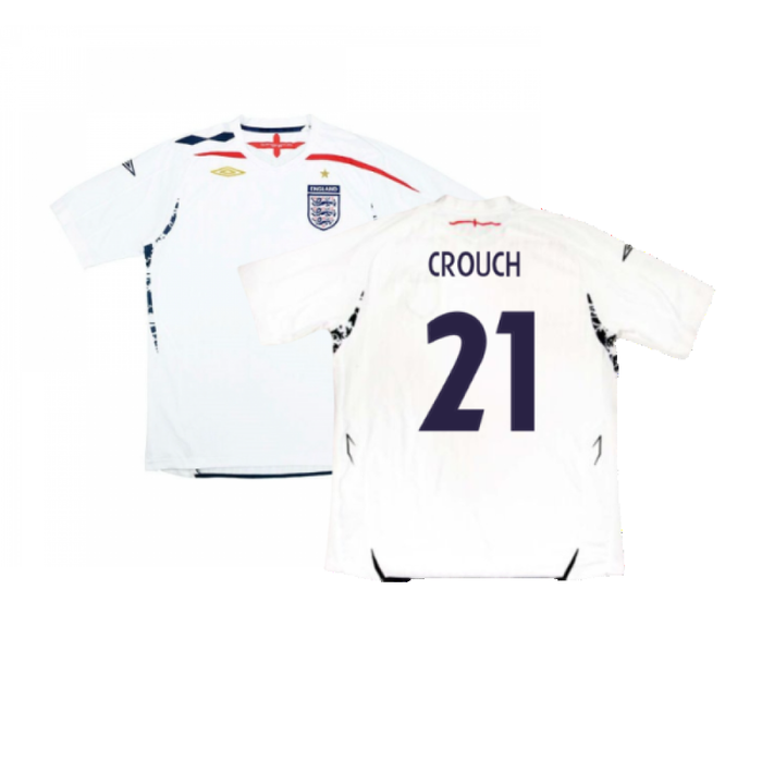 England 2007-2009 Home Shirt (L) (Excellent) (CROUCH 21)