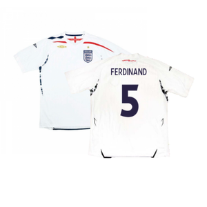 England 2007-2009 Home Shirt (L) (Excellent) (FERDINAND 5)_0