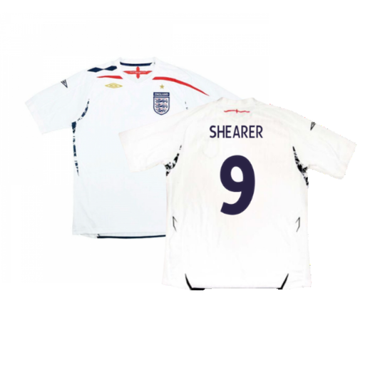 England 2007-09 Home Shirt (Very Good) (SHEARER 9)_0