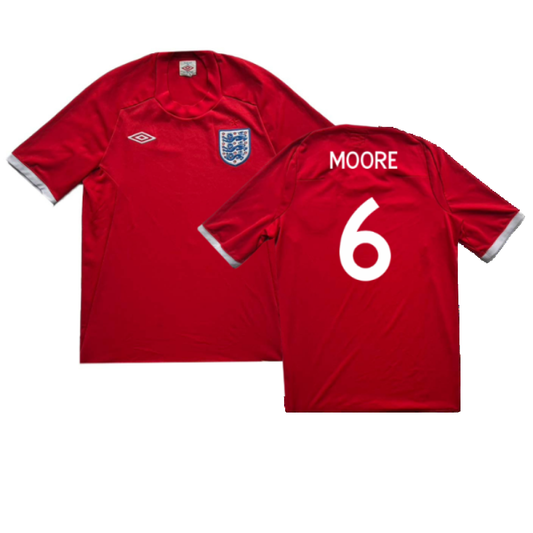 England 2009-10 Away Shirt (XL) (Excellent) (Moore 6)_0