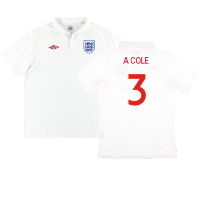 England 2009-10 Home Shirt (L) (Good) (A COLE 3)