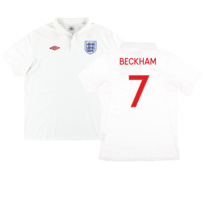 England 2009-10 Home Shirt (XL) (Excellent) (BECKHAM 7)