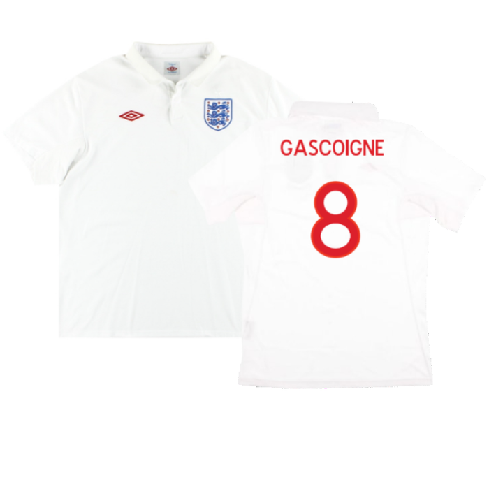 England 2009-10 Home Shirt (M) (Very Good) (Gascoigne 8)