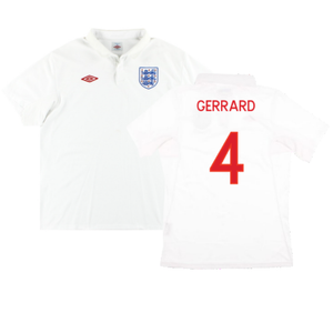 England 2009-10 Home Shirt (M) (Very Good) (GERRARD 4)_0