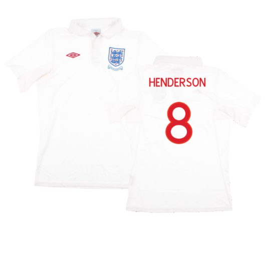 England 2009-10 Home Shirt (With South Africa Badge Detail) (L) (Very Good) (HENDERSON 8)_0