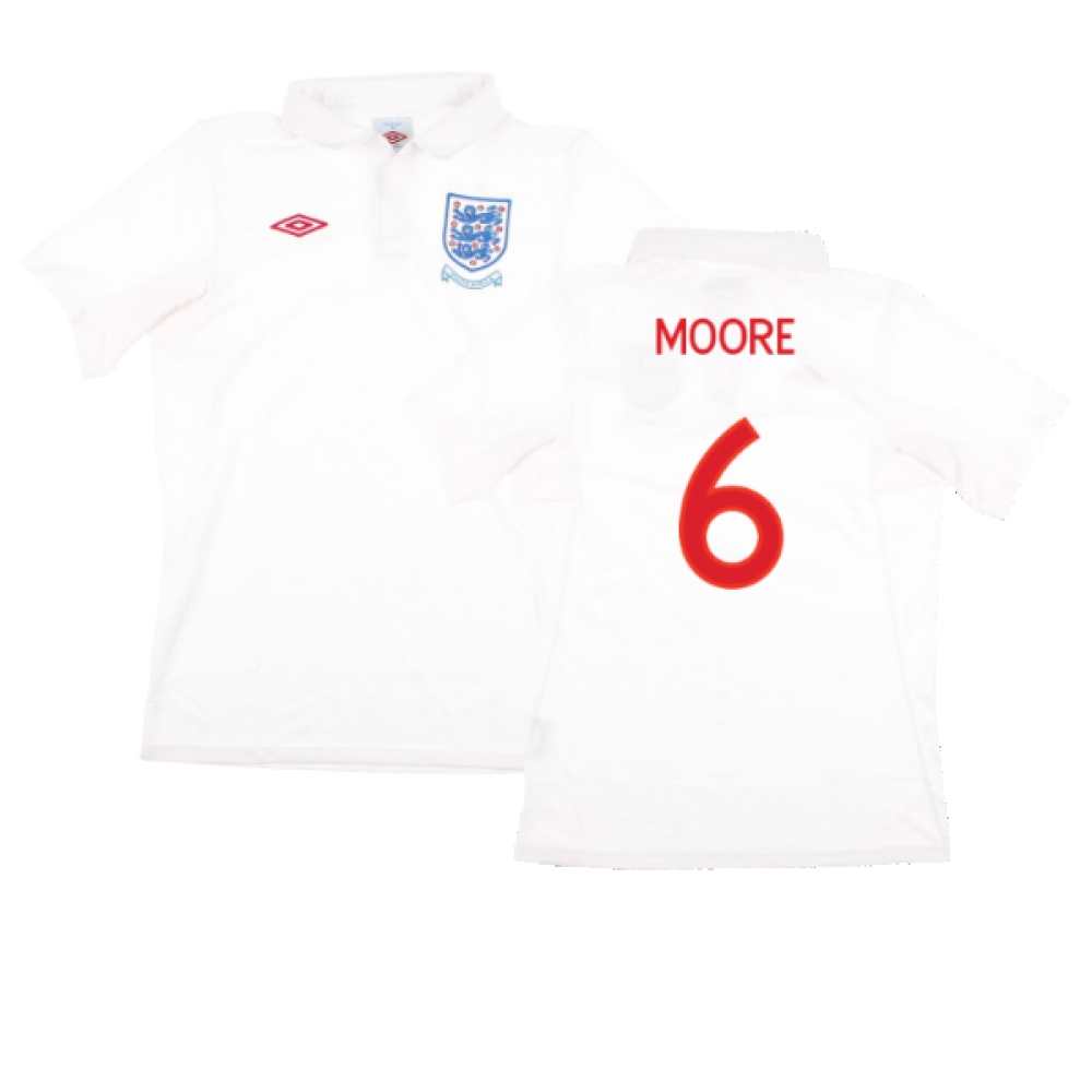 England 2009-10 Home Shirt (With South Africa Badge Detail) (XL) (Mint) (Moore 6)_0