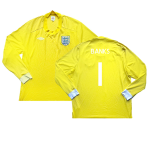 England 2010-11 Goalkeeper Away Shirt (S) (Good) (BANKS 1)_0