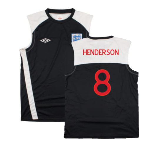 England 2010-11 Umbro Training Vest (L) (Excellent) (HENDERSON 8)_0