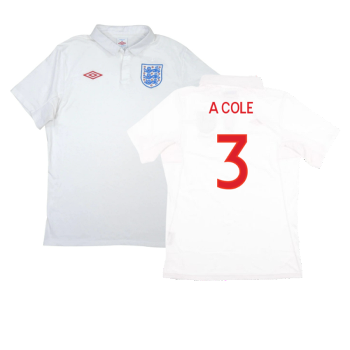 England 2010-12 Home Shirt (XL) (Excellent) (A COLE 3)