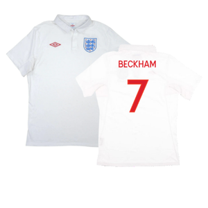 England 2010-12 Home Shirt (M) (Good) (BECKHAM 7)_0