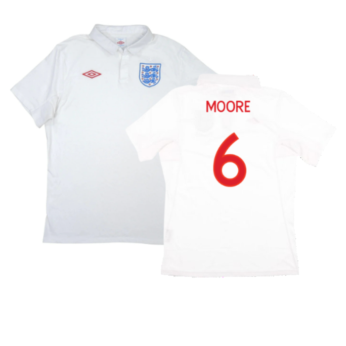 England 2010-11 Home Shirt (XL) (Good) (Moore 6)