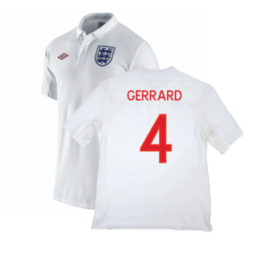 England 2010-11 Home Shirt (M) (Good) (GERRARD 4)_0