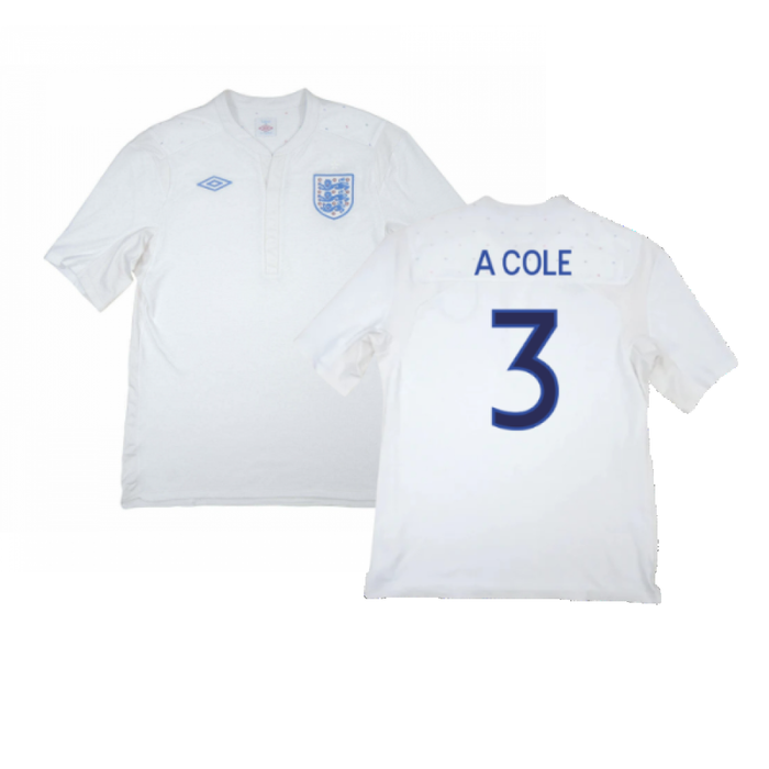 England 2009-10 Home Shirt (2XL) (Good) (A Cole 3)