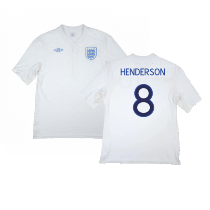 England 2009-10 Home Shirt (Excellent) (Henderson 8)