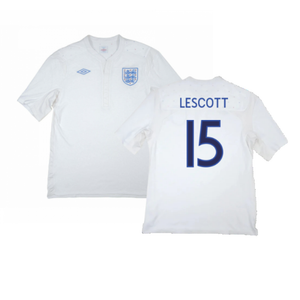 England 2009-10 Home Shirt (XXL) (Very Good) (Lescott 15)_0