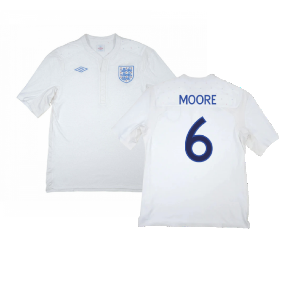 England 2009-10 Home Shirt (XXL) (Good) (Moore 6)_0