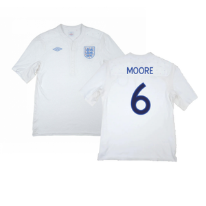 England 2009-10 Home Shirt (2XL) (Good) (Moore 6)_0