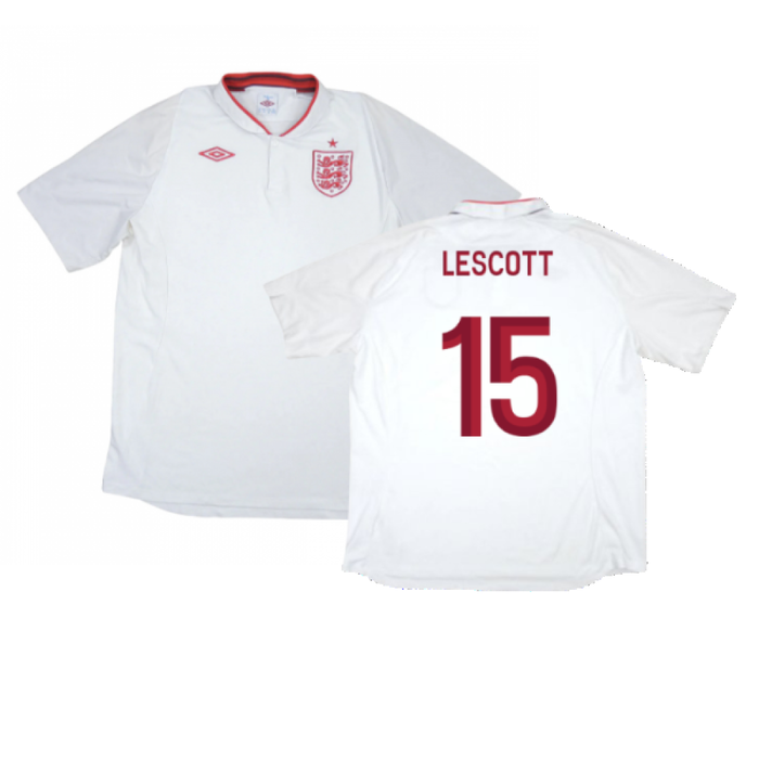 England 2012-13 Home Shirt (Very Good) (Lescott 15)