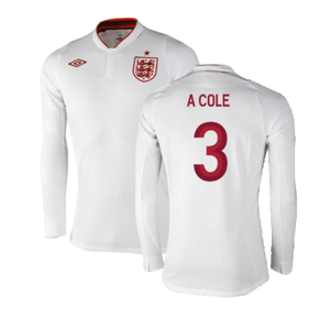 England 2012-13 Long Sleeve Home Shirt (L) (Fair) (A Cole 3)_0