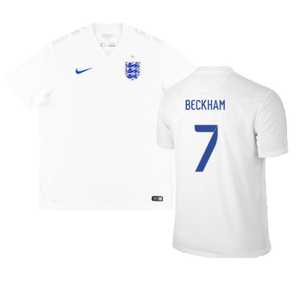 England 2014-16 Home Shirt (XL) (Good) (BECKHAM 7)_0