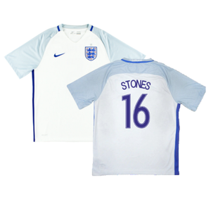 England 2016-17 Home Shirt (M) (Good) (Stones 16)_0