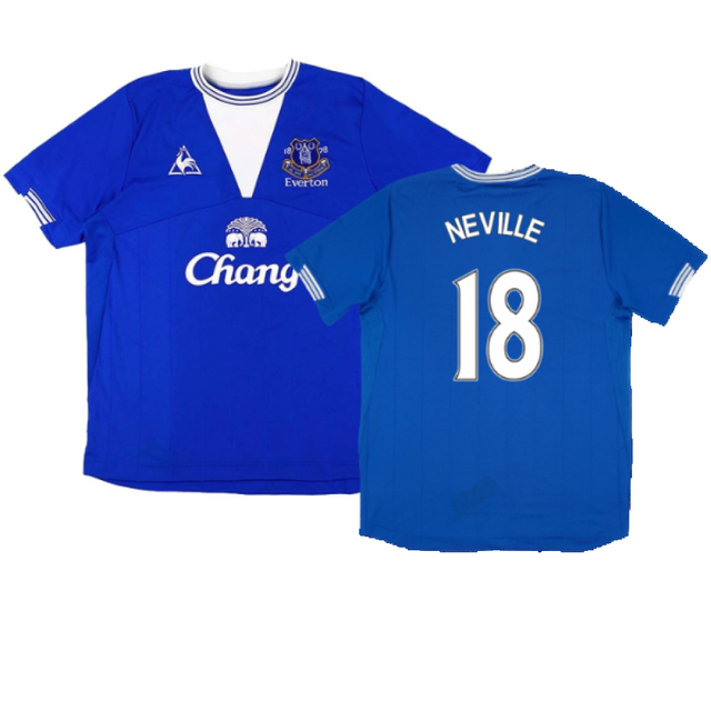 Everton 2009-10 Home Shirt (XL) (Good) (Neville 18)_0